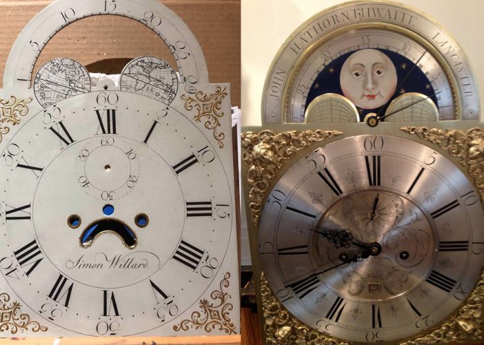 Restored Simon Willard And John Hawthorn Clock Dials